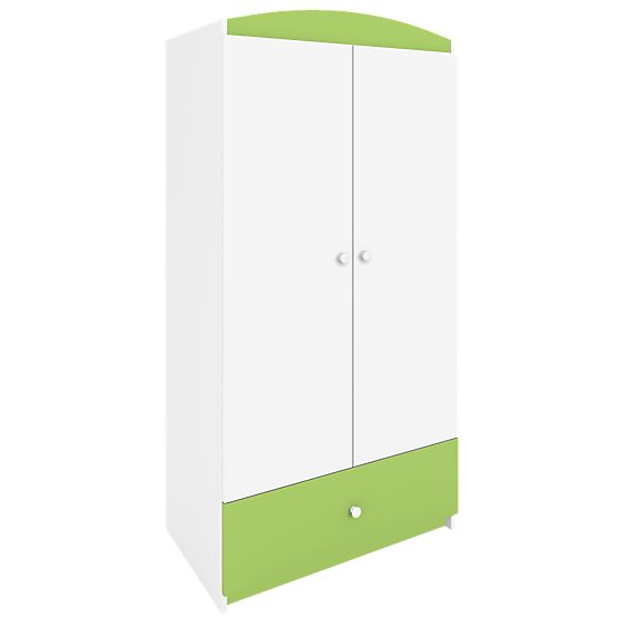 Ourbaby garderobna omara - zeleno-bela