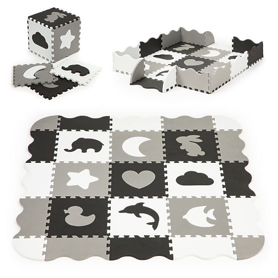Pena podloga z ograjo puzzle suhi bazen 25 kosov ECOTOYS