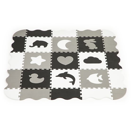 Pena podloga z ograjo puzzle suhi bazen 25 kosov ECOTOYS