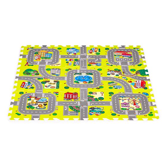 Pena podloga za otroke mesto 9 delov 90,5x90,5 cm IPLAY