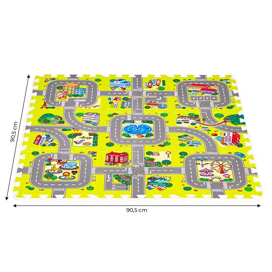 Pena podloga za otroke mesto 9 delov 90,5x90,5 cm IPLAY
