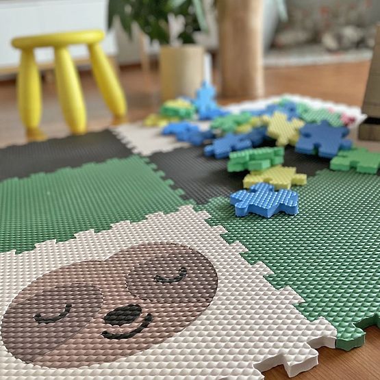 Pena sestavljanka 9 delov - lenivec in mavrica