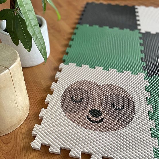 Pena sestavljanka 9 delov - lenivec in mavrica