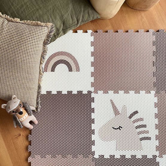 Pena sestavljanka 9 delov - samorog in mavrica