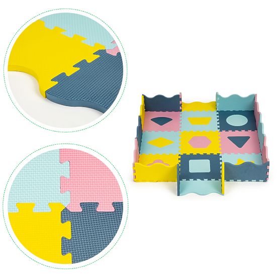 Penasta podloga - sestavljanka v pastelnih barvah