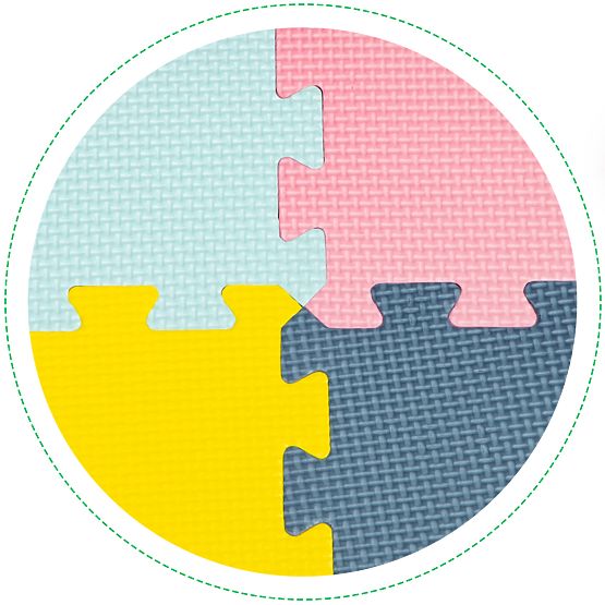 Penasta podloga - sestavljanka v pastelnih barvah