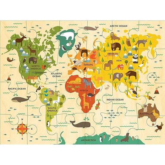 Petit Collage Floor puzzle naš svet