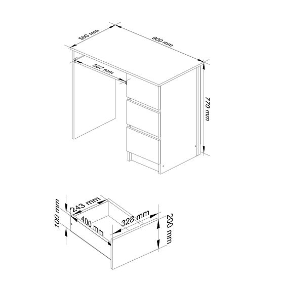 PISALNA MIZA A-6 CLP OLŠA DESNA