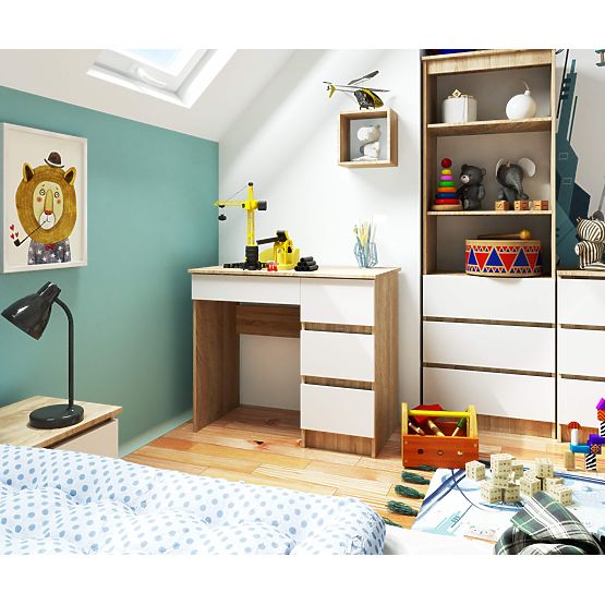 PISALNA MIZA A-7 CLP SONOMA / BELA PK DESNA