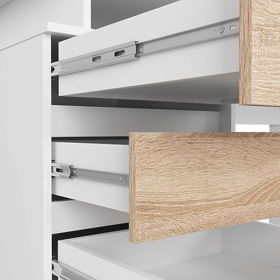 PISALNA MIZA CLP 135cm PK BELA / SONOMA