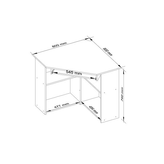 PISALNA MIZA TED PK HRAST SONOMA