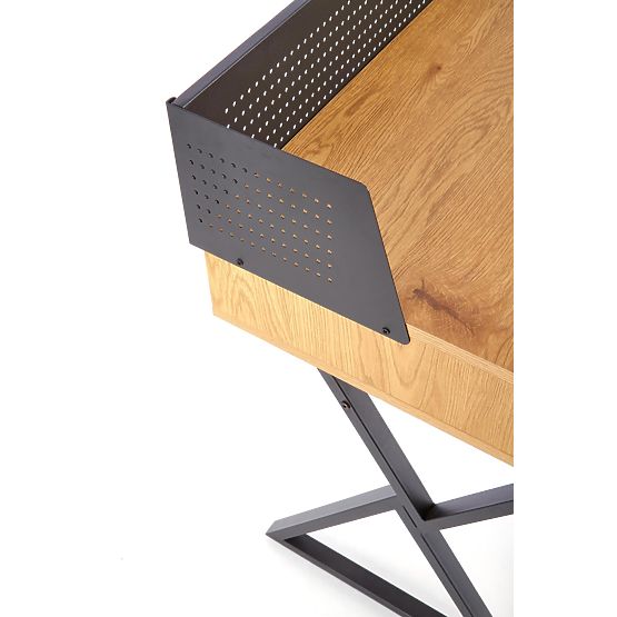 Pisarna miza B43 - zlati hrast / črna