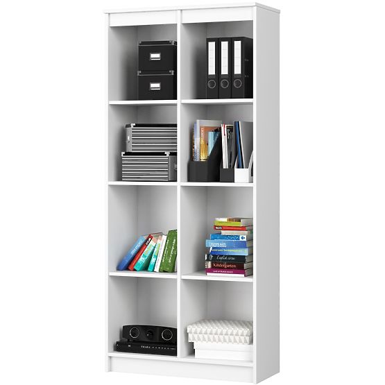 PISARNIŠKI REGAL R 80 cm CLP 8 POLIC BELI