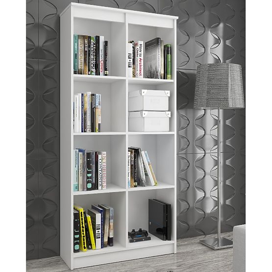 PISARNIŠKI REGAL R 80 cm CLP 8 POLIC BELI