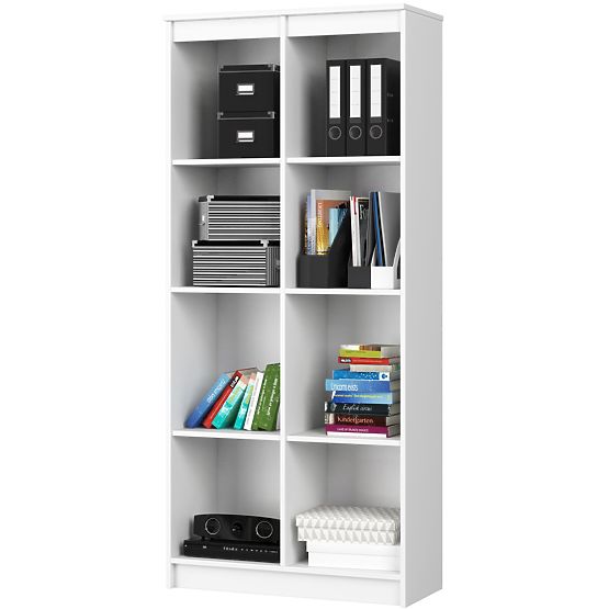 PISARNIŠKI REGAL R 80 cm CLP 8 POLIC BELI