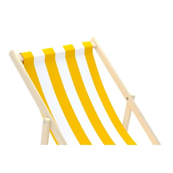 Plažni stol Stripes - rumeno-bel
