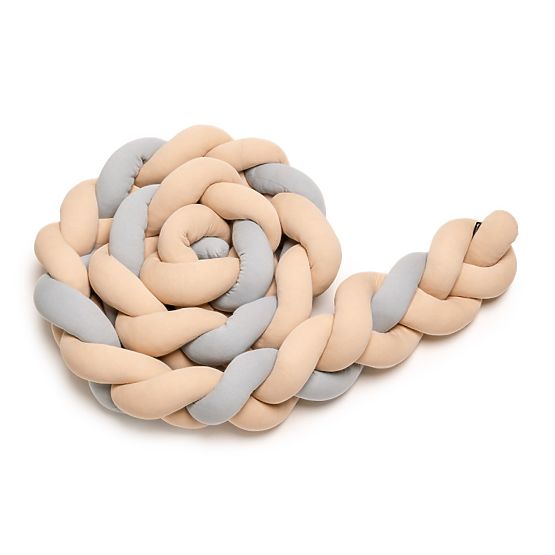 Pleteni robnik - bež in siva