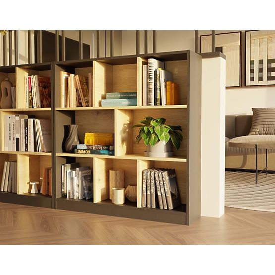 Polica Fiesta 8P ANTRACIT HRAST ARTISAN