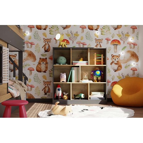 Polica Fiesta 8P ANTRACIT HRAST ARTISAN