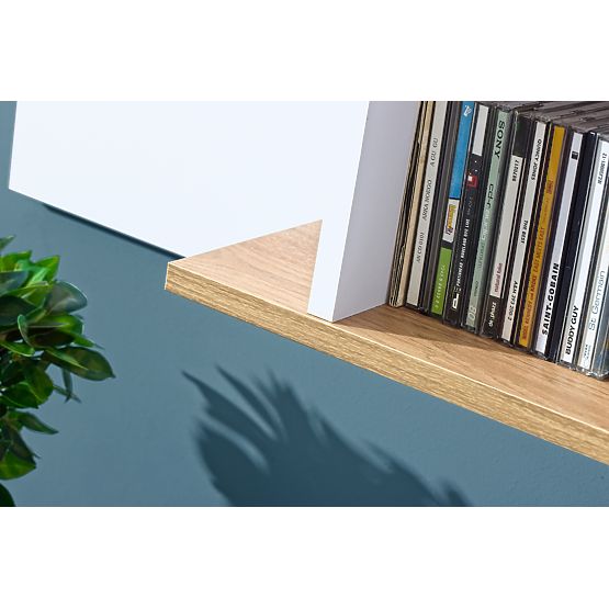 Polica L8 - bela / hrast nash