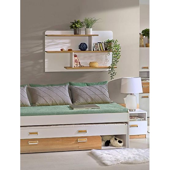 Polica L8 - bela / hrast nash