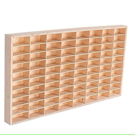 Polica za avtomobilčke Hot Wheels - naravna, 80 mest