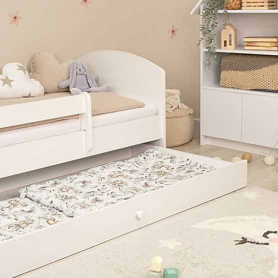 Otroška postelja Ourbaby z pregrado - bela