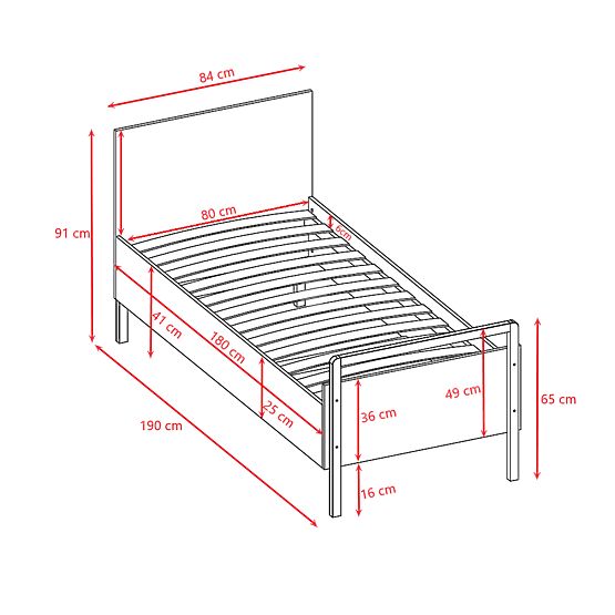 Postelja Viktor 180 x 80 - bela