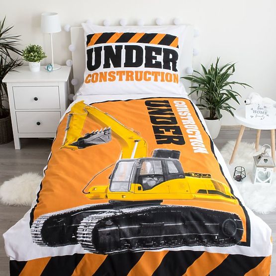 Posteljnina s svetlečim učinkom Bagr 140 x 200 cm + 70 x 90 cm