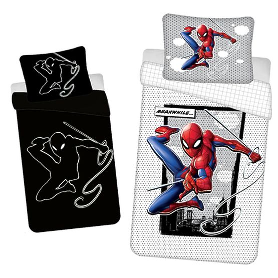 Posteljnina s svetlečim učinkom Spider-man 140 x 200 cm + 70 x 90 cm