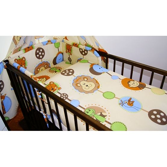 Povlečení do postýlky - Krémová ZOO