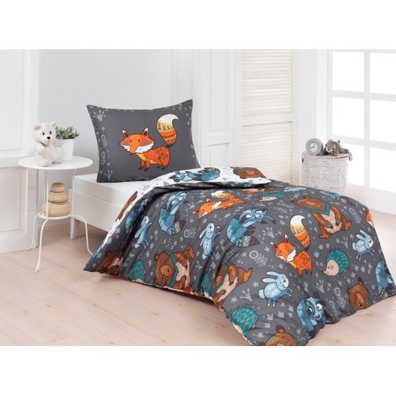 Otroška posteljnina Foxie - 140 x 200 cm + 70 x 90 cm