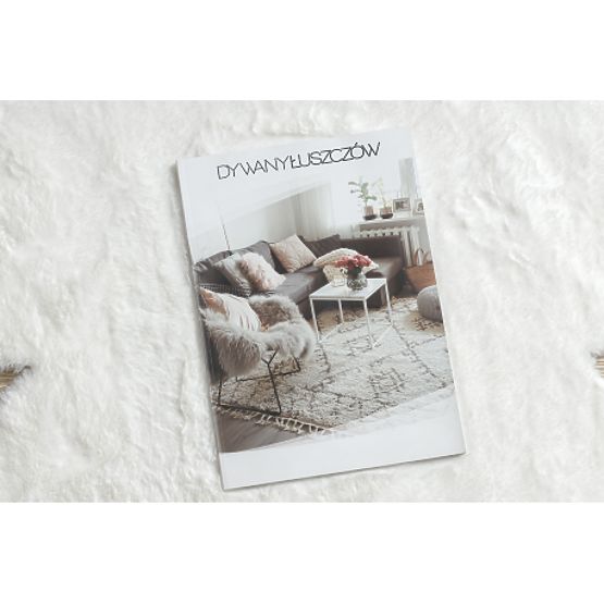 Pralna preproga SHAPE 3106 Cvet Shaggy - slonokoščena plišasta, protizdrsna