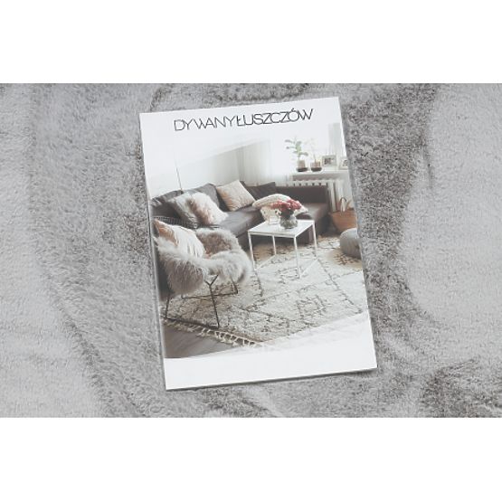 Pralna preproga SHAPE 3146 Medvedek Shaggy - siva plišasta, protizdrsna