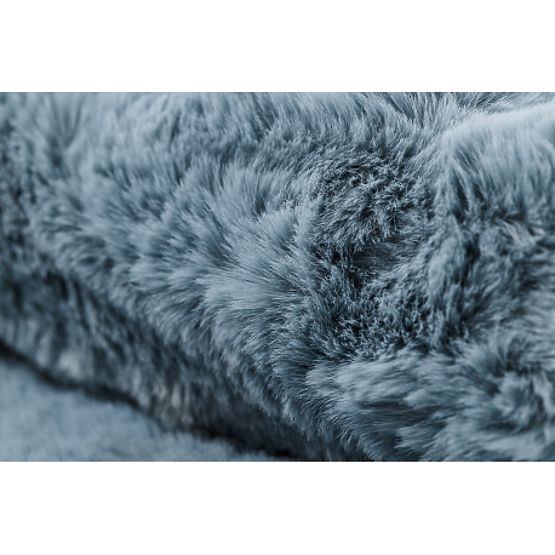 Pralna preproga SHAPE 3148 Zvezda Shaggy - modra plišasta, protizdrsna