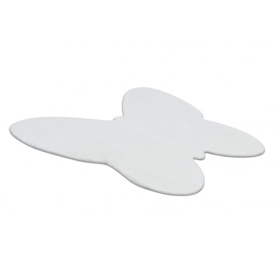 Pralna preproga SHAPE 3150 Metulj Shaggy - slonova kost plišasta, protizdrsna