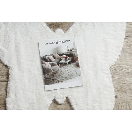 Pralna preproga SHAPE 3150 Metulj Shaggy - slonova kost plišasta, protizdrsna