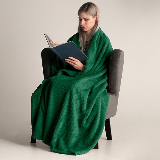 Pregrinjalo HENRY barva steklenička zelena reliefni žakard moderni stil 220x240