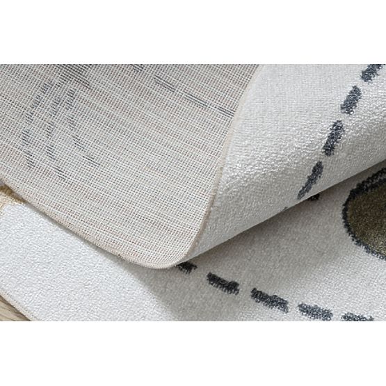 Preproga BONO 8288 krog Prostor, planeti kremna / antracit