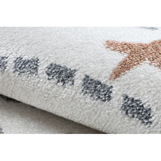 Preproga BONO 8288 krog Prostor, planeti kremna / antracit