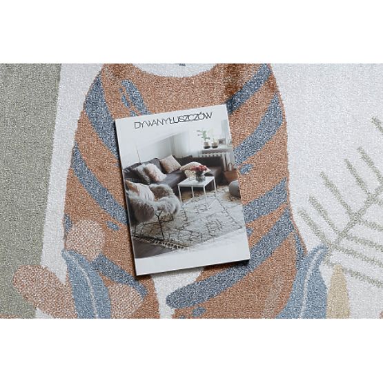 Preproga BONO 8426 Jungle, divje živali kremna / temno zlata