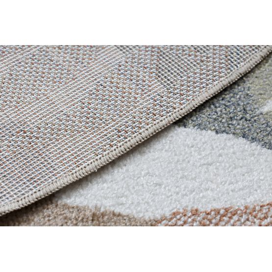 Preproga BONO 8426 krog Jungle, divje živali kremna / temno zlata