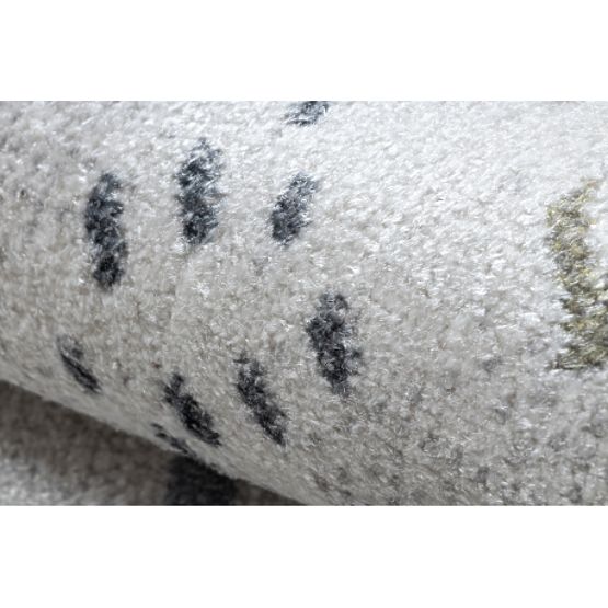 Preproga BONO 8436 krog Avtomobili, ulice kremna / svetlo siva