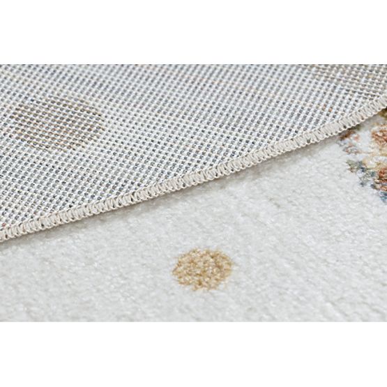 Preproga BONO 9614 krog Medved, baloni smetana / svetlo siva