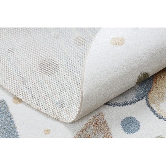 Preproga BONO 9614 krog Medved, baloni smetana / svetlo siva