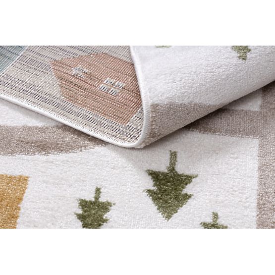 Preproga FUN Polar za otroke, ulice, gozd, krem