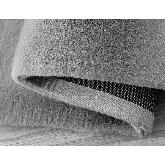 Preproga iz zajčje svile - svetlo siva