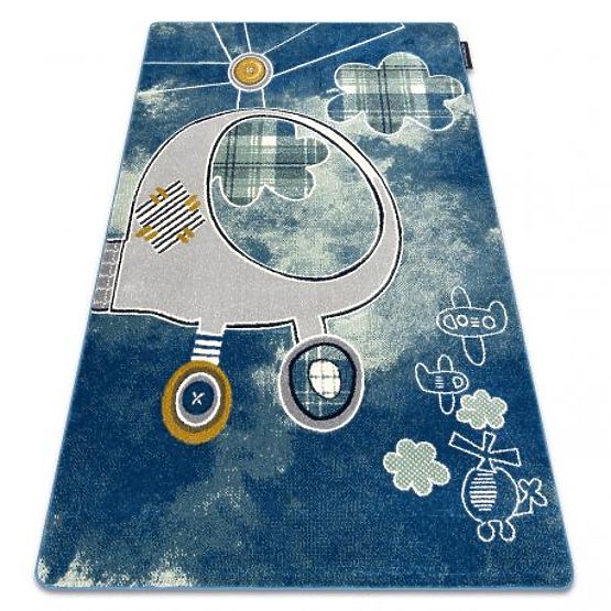 Preproga PETIT HELIKOPTER, LETALA, modra