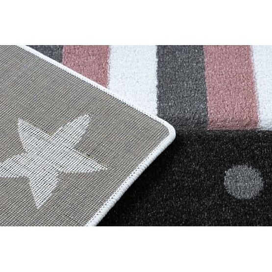 Preproga PETIT MALÝ, SRCE, ZVEZDE, roza