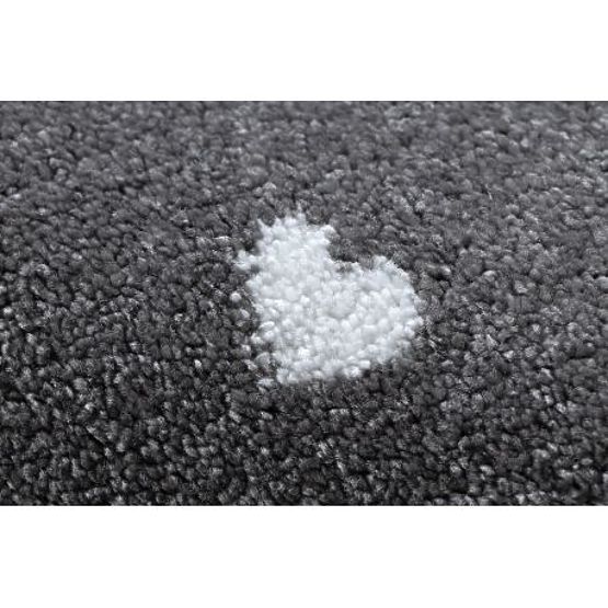 Preproga PETIT PLAMENCI, SRCE, siva